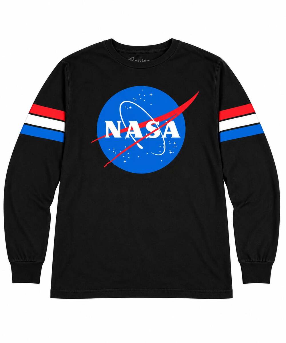 Bowery Supply Co. NASA Meatball Logo Black Long Sleeve T-Shirt